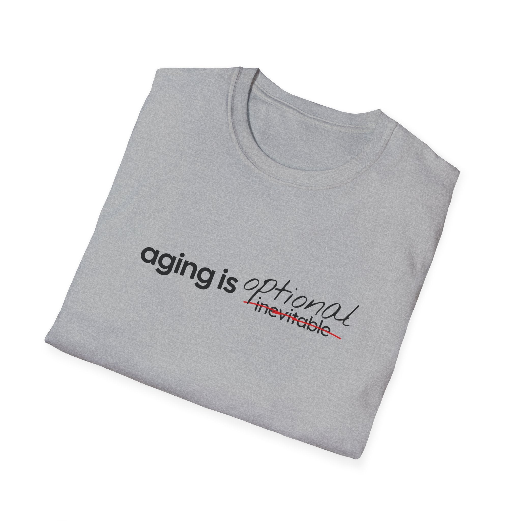 Aging Is Optional Inspirational T-Shirt Design