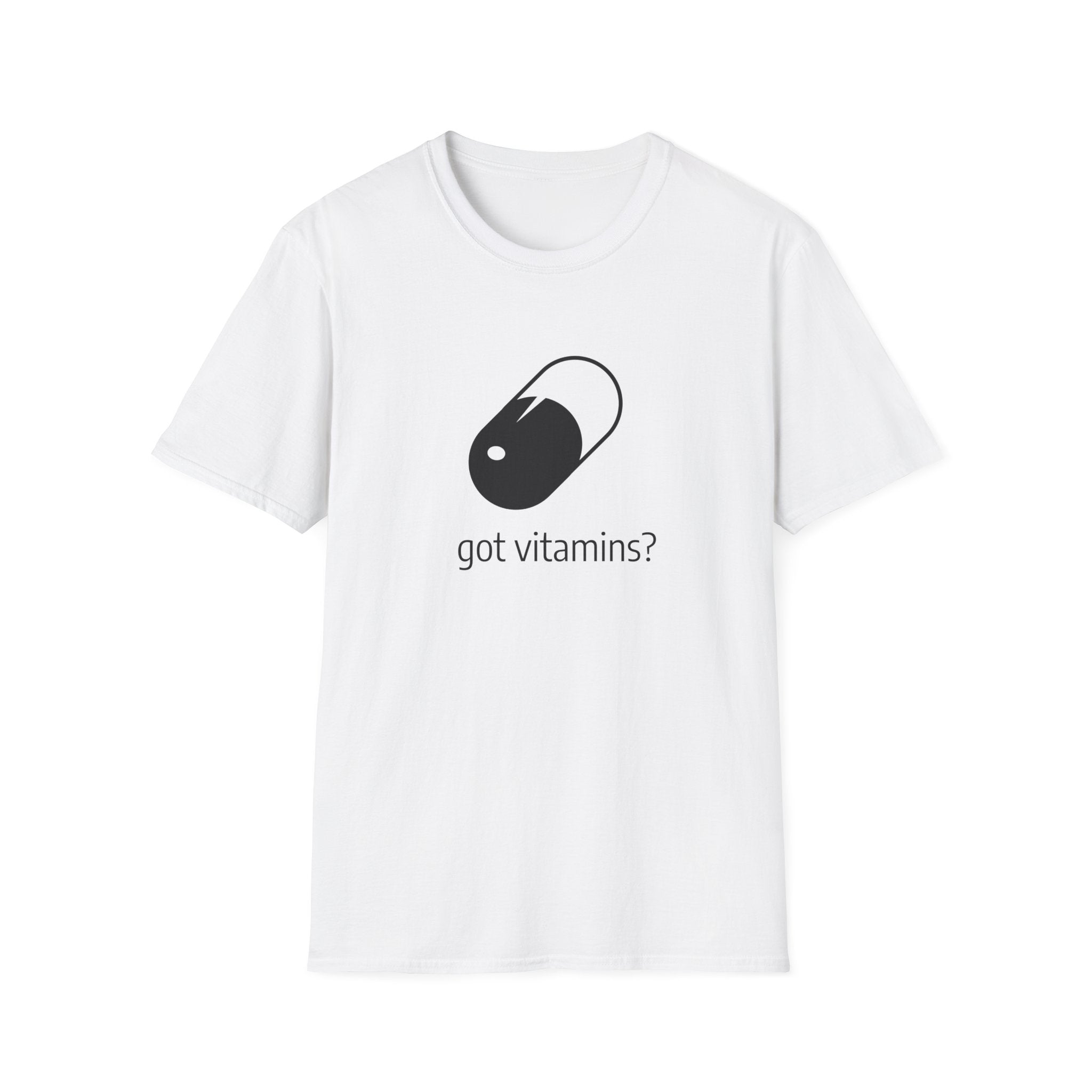 Got Vitamins? Graphic T-shirt with Pill Design
