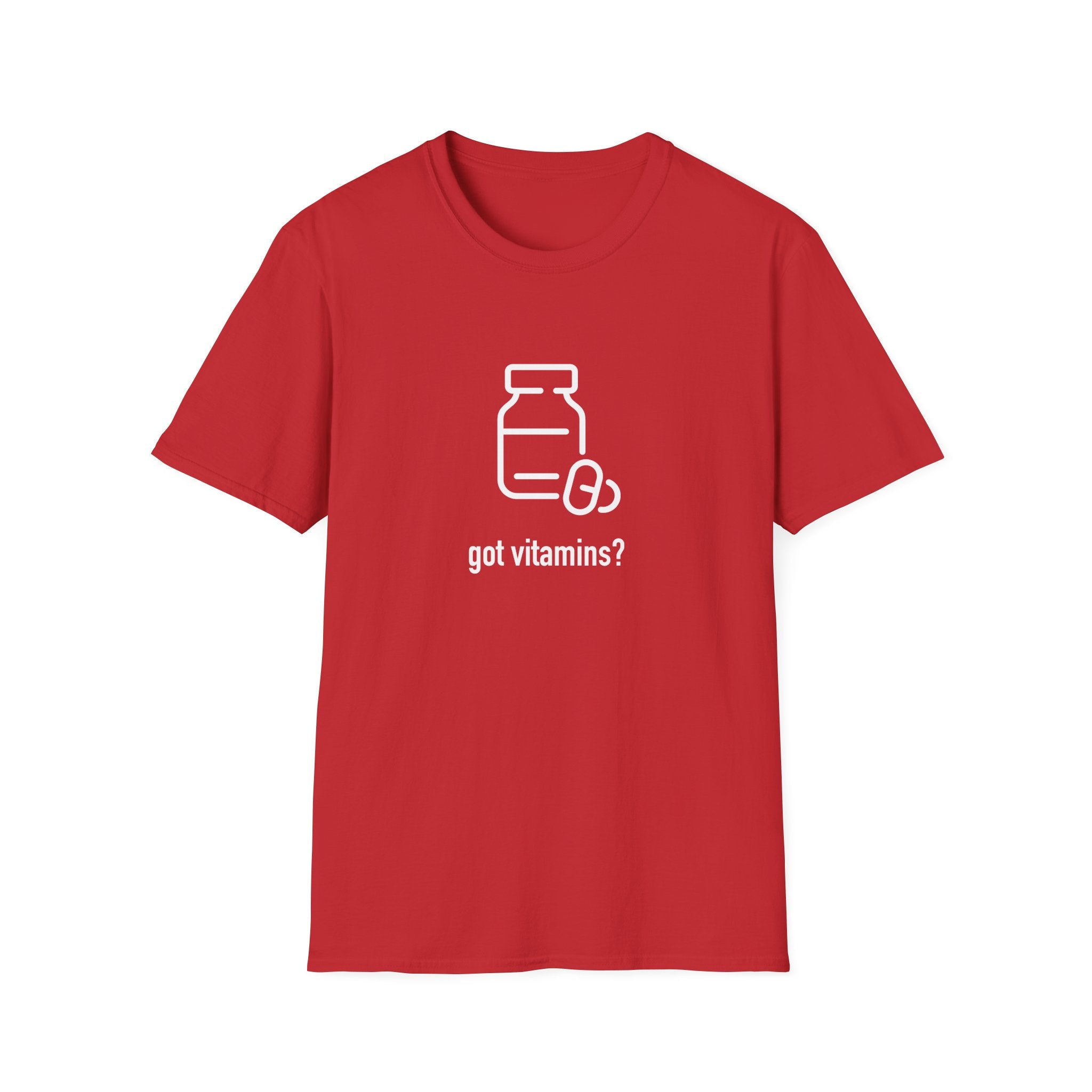 Got Vitamins? Fun Printed T-shirt with Supplement Design