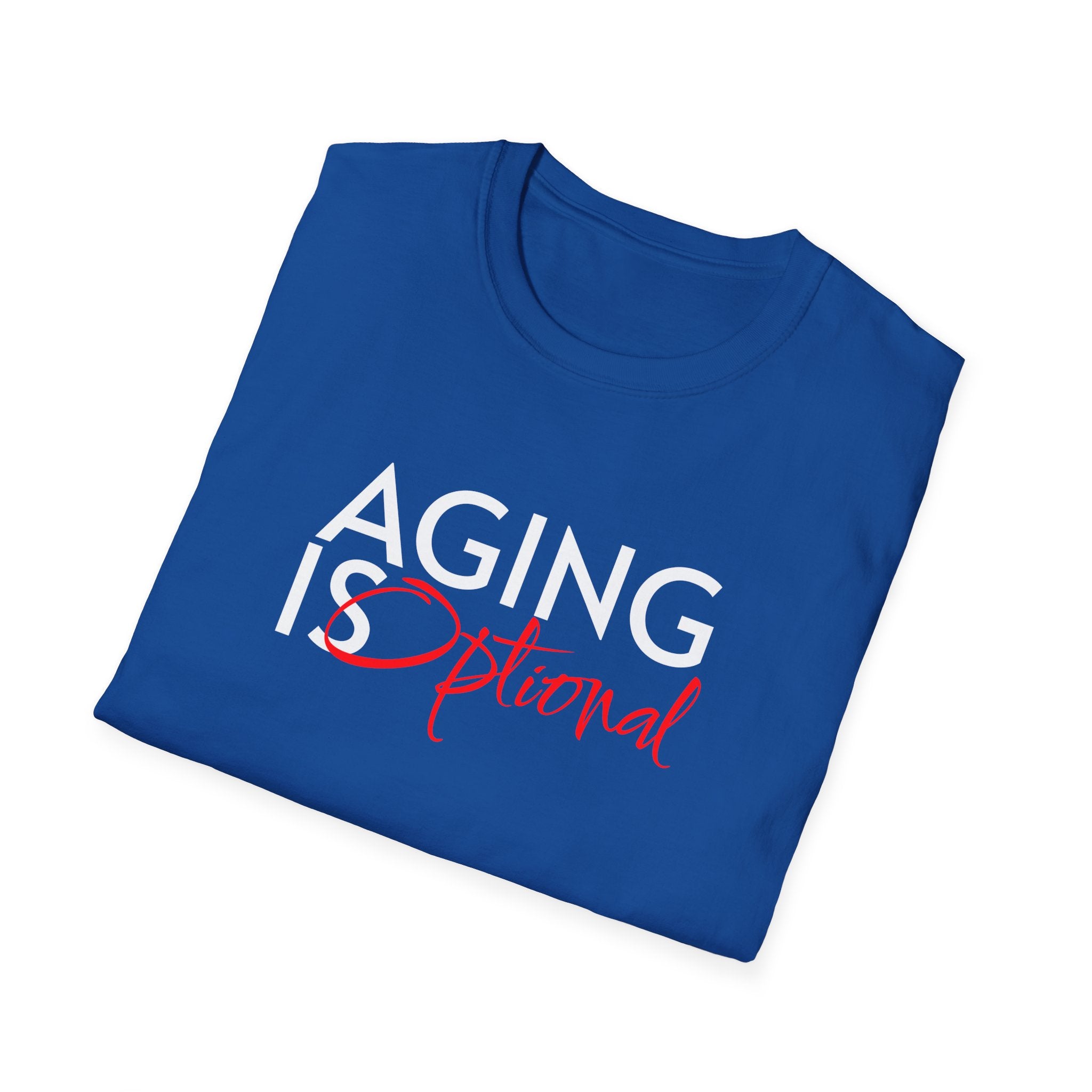 Aging is Optional Humor T-shirt with Bold Design