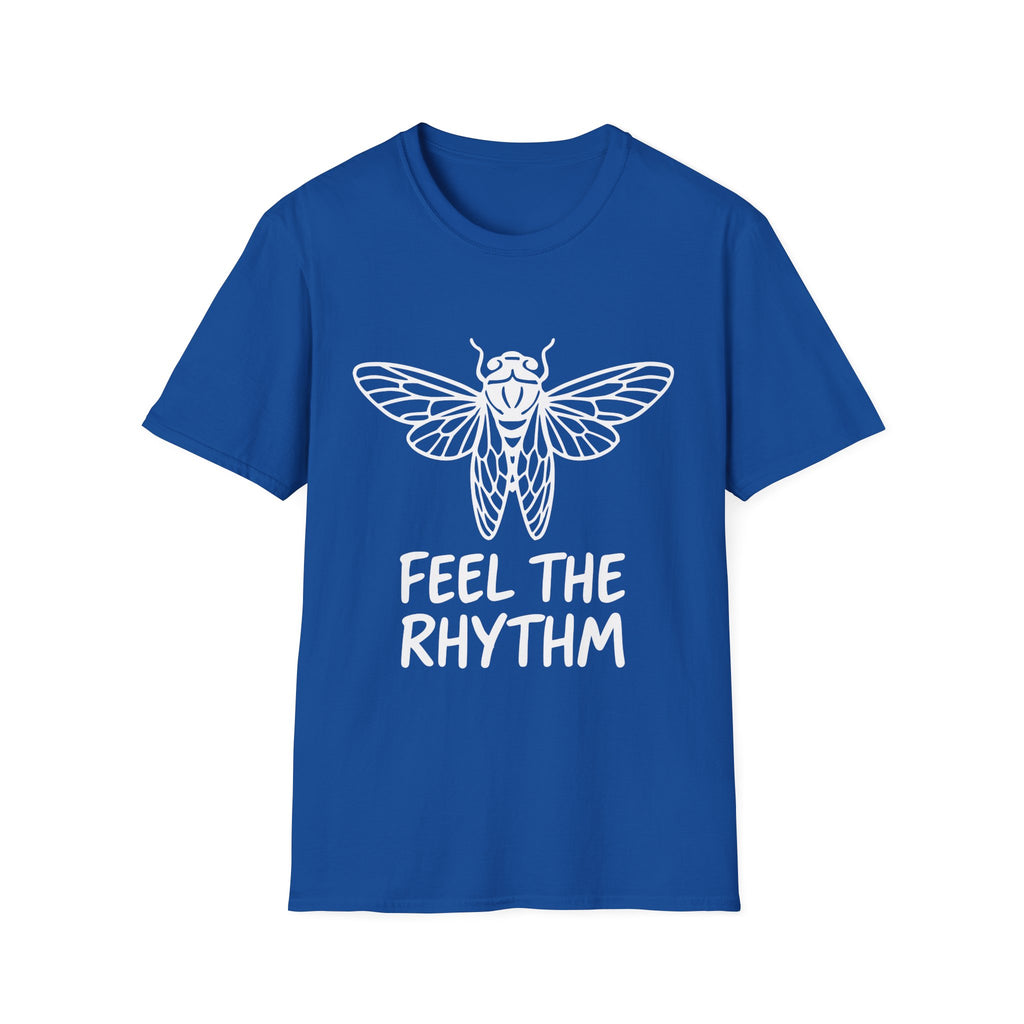 Feel the Rhythm T-shirt with Artistic Insect Design