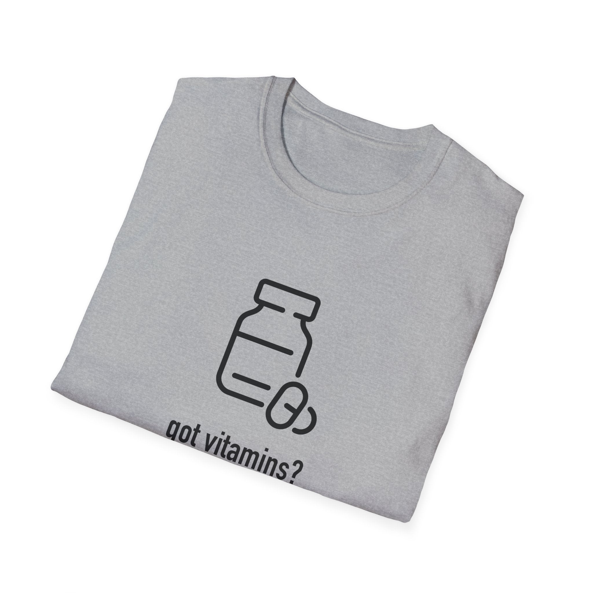 Got Vitamins? Fun Printed T-shirt with Supplement Design