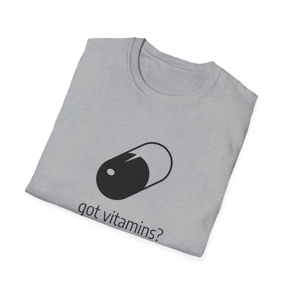 Got Vitamins? Graphic T-shirt with Pill Design