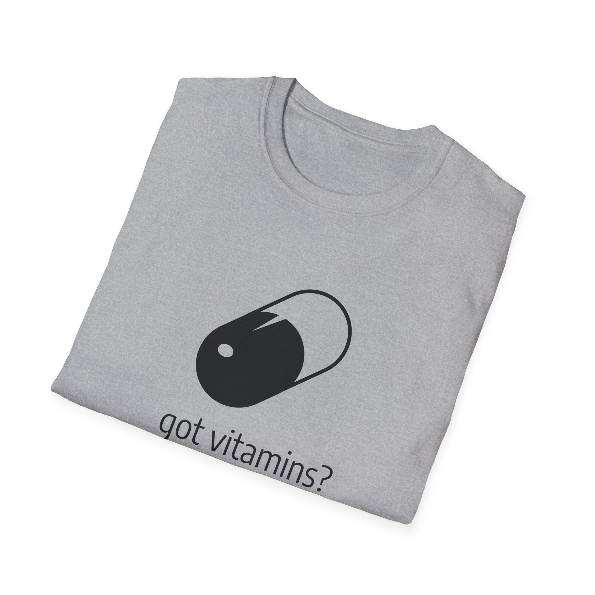 Got Vitamins? Graphic T-shirt with Pill Design