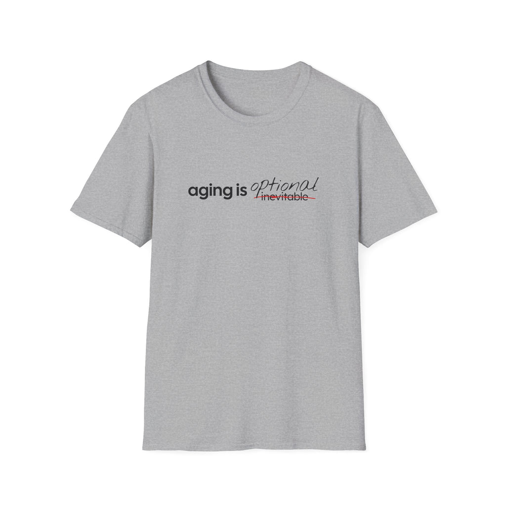 Aging Is Optional Inspirational T-Shirt Design