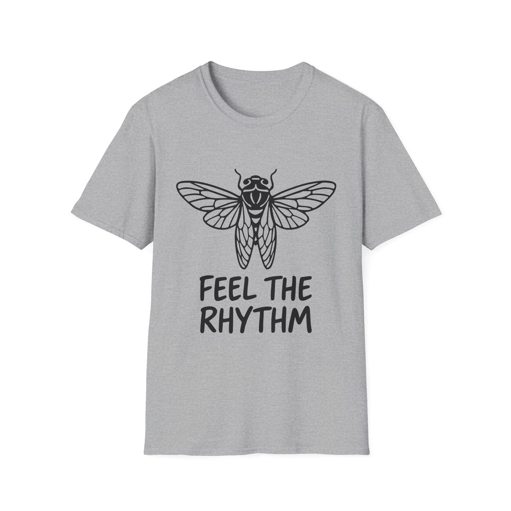 Feel the Rhythm T-shirt with Artistic Insect Design