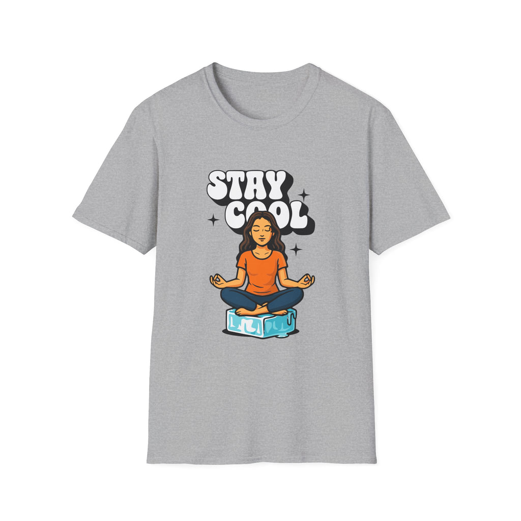 Stay Cool Woman T-shirt with Meditative Design