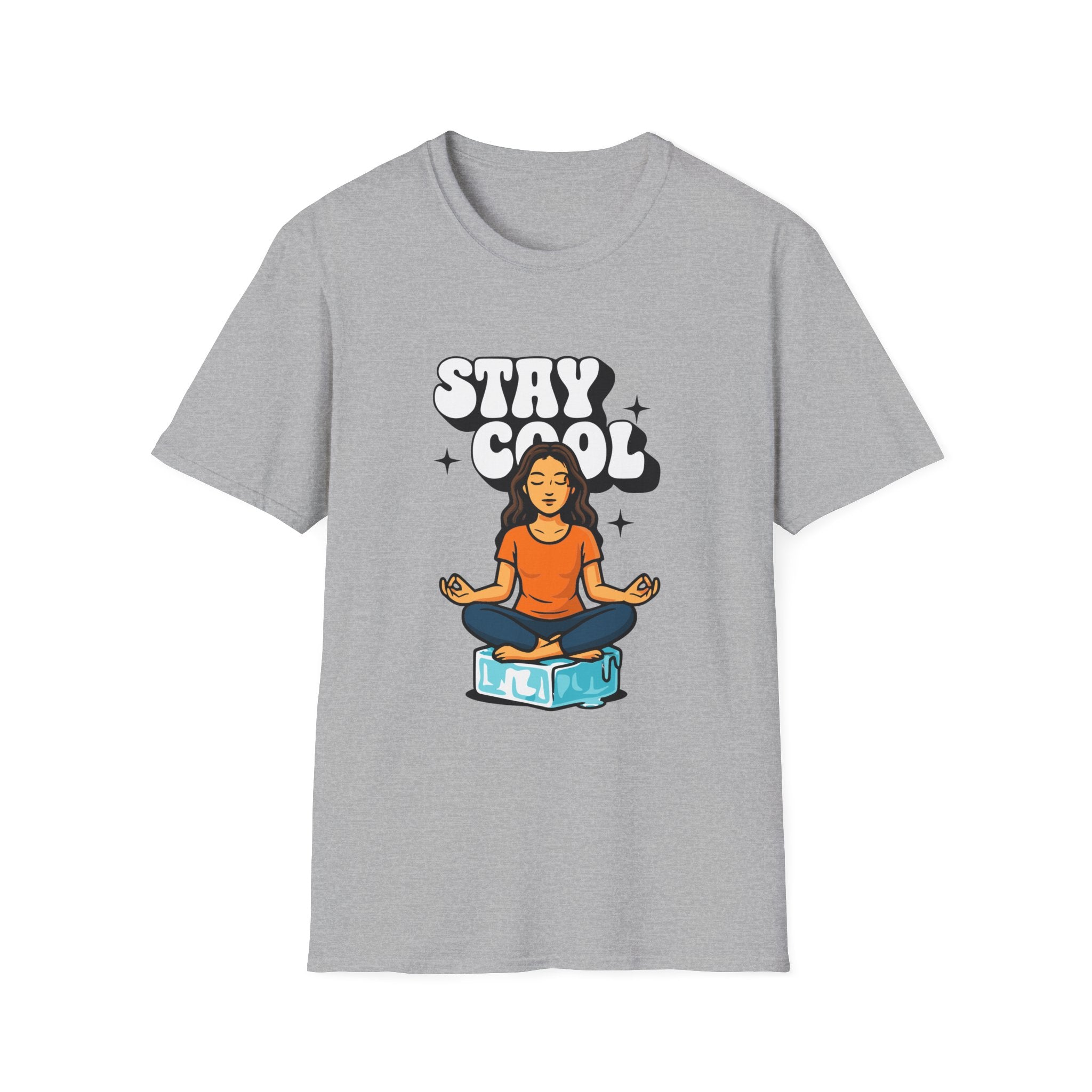 Stay Cool Woman T-shirt with Meditative Design