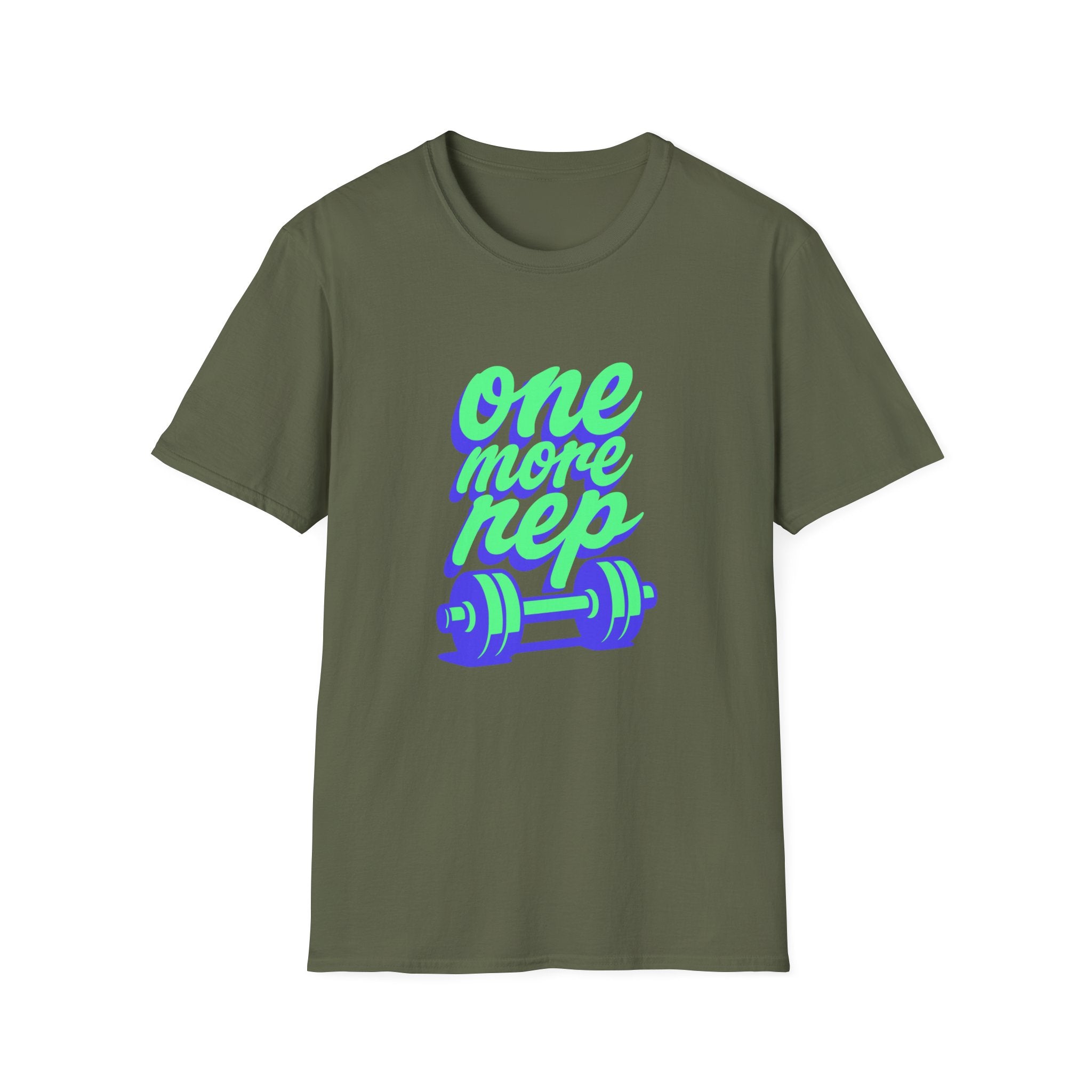 One More Rep Dumbbells Motivational Fitness T-Shirt