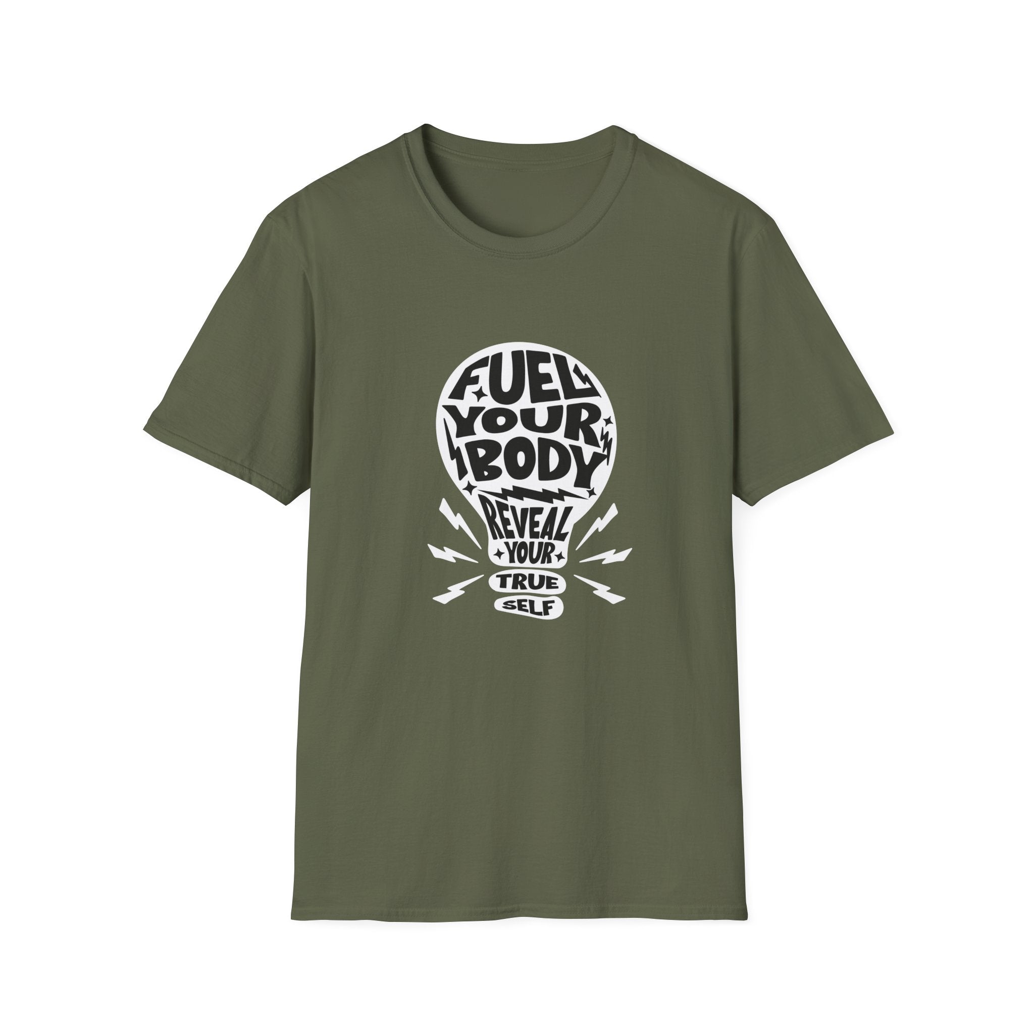 Fuel Your Body Reveal Your True Self Graphic T-Shirt