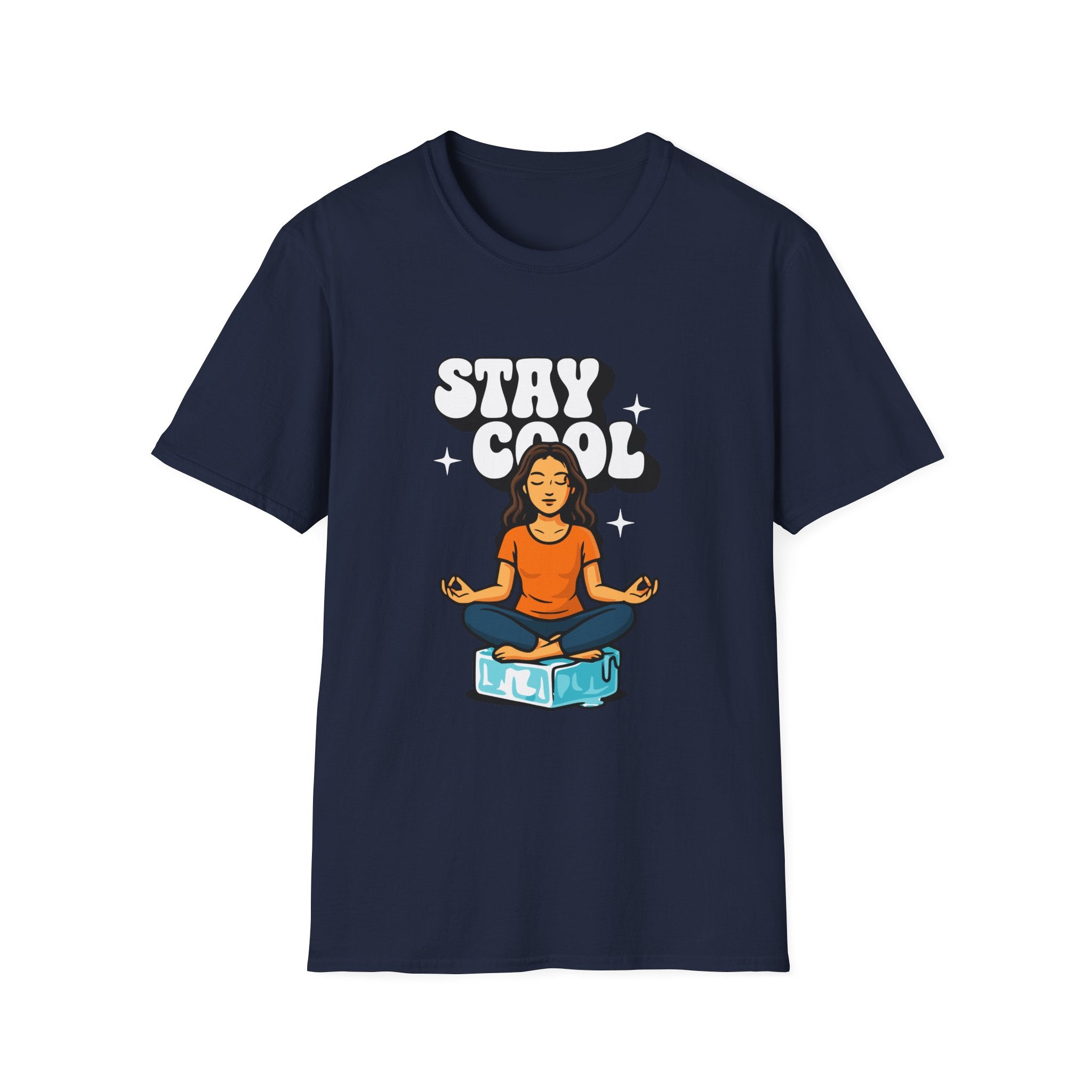 Stay Cool Woman T-shirt with Meditative Design