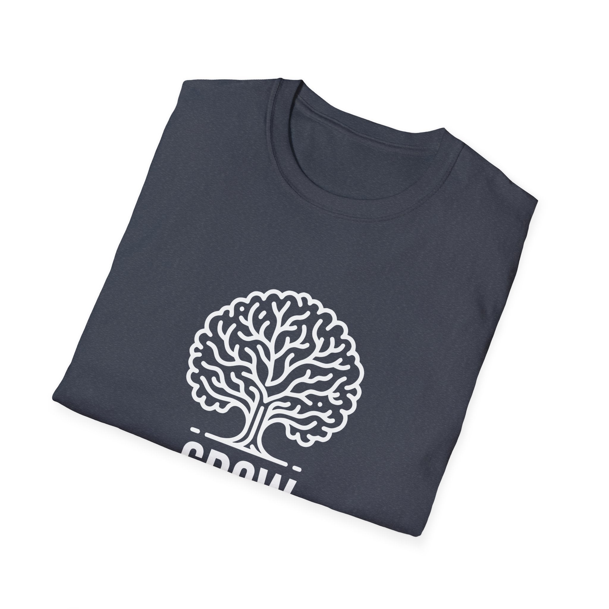 Grow Your Mind Inspirational Tree Design T-shirt
