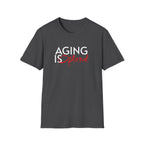 Aging is Optional Humor T-shirt with Bold Design