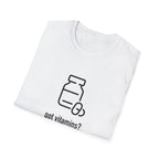 Got Vitamins? Fun Printed T-shirt with Supplement Design