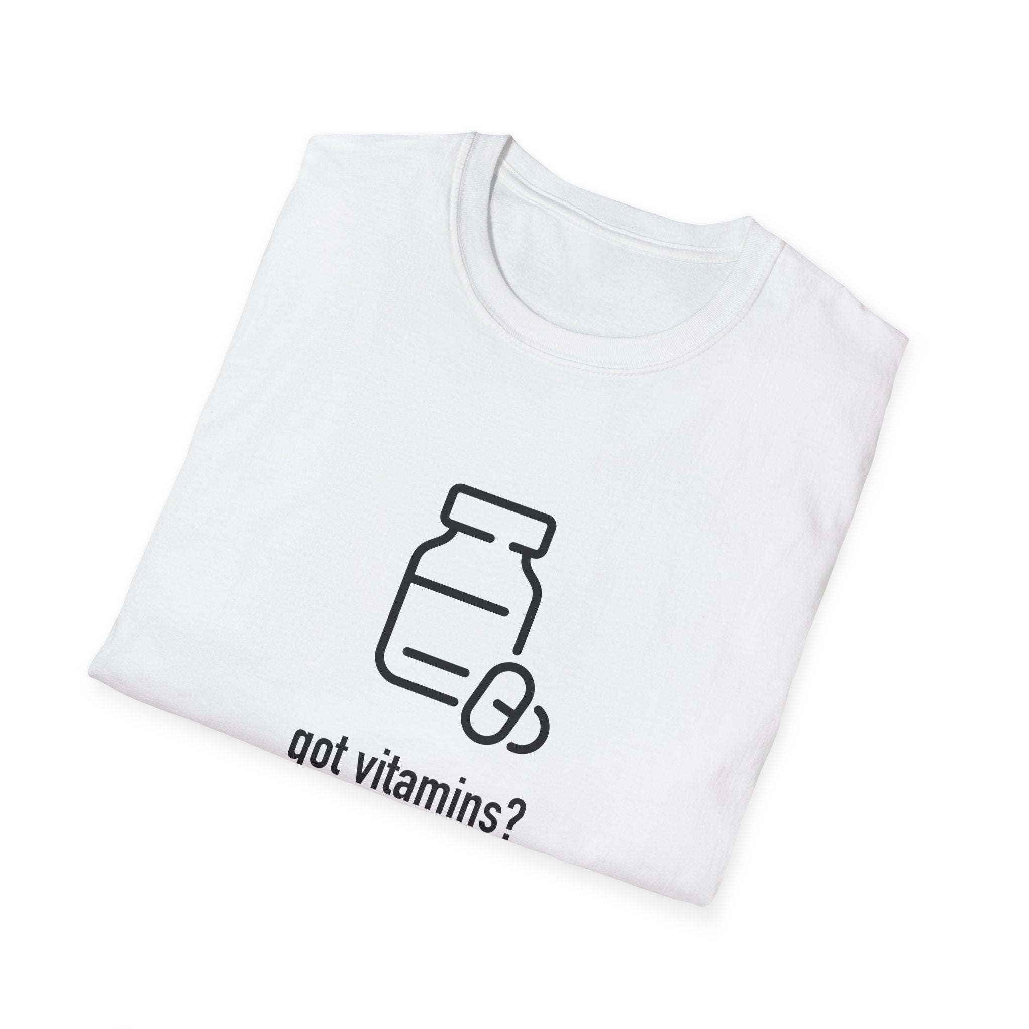 Got Vitamins? Fun Printed T-shirt with Supplement Design