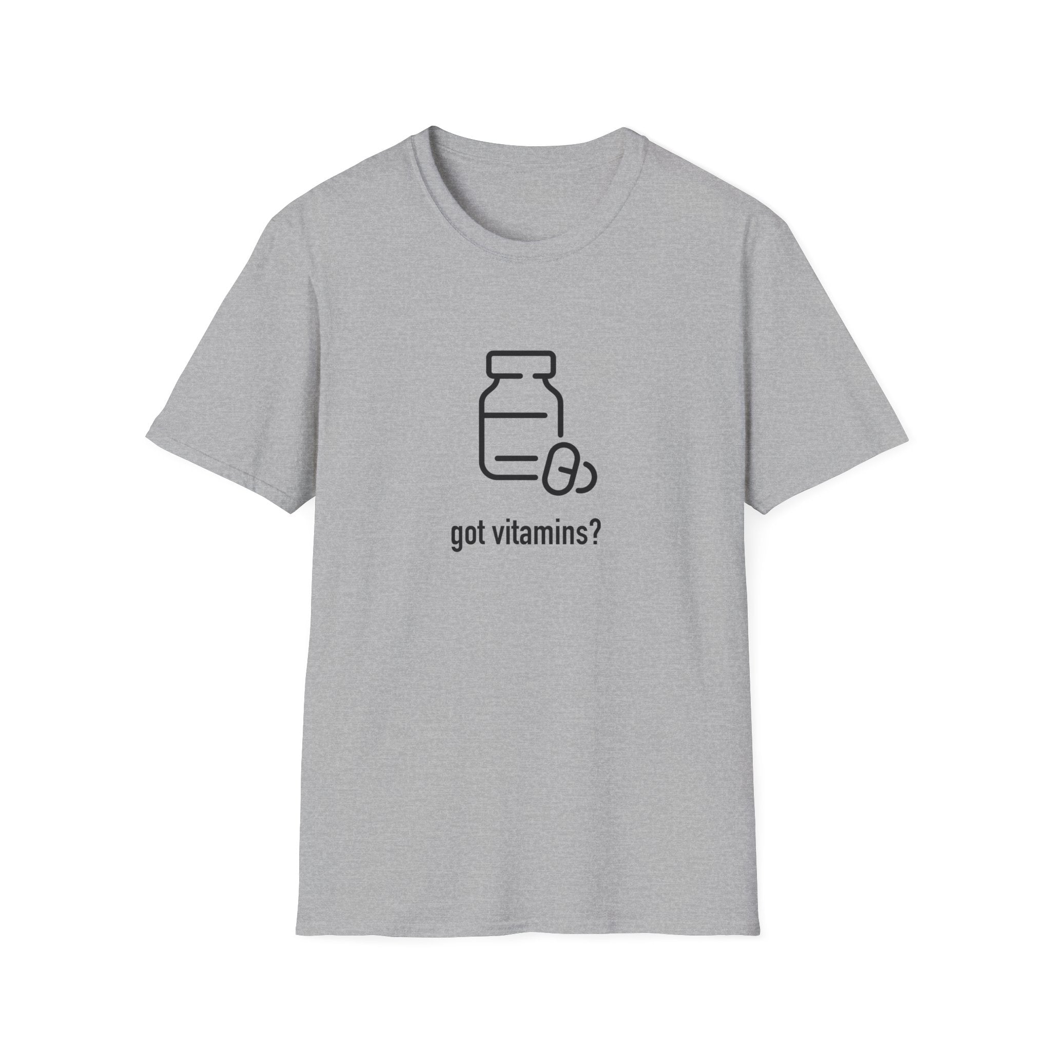 Got Vitamins? Fun Printed T-shirt with Supplement Design