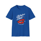 Methylene Blue Graphic T-Shirt with Bold Lip Design