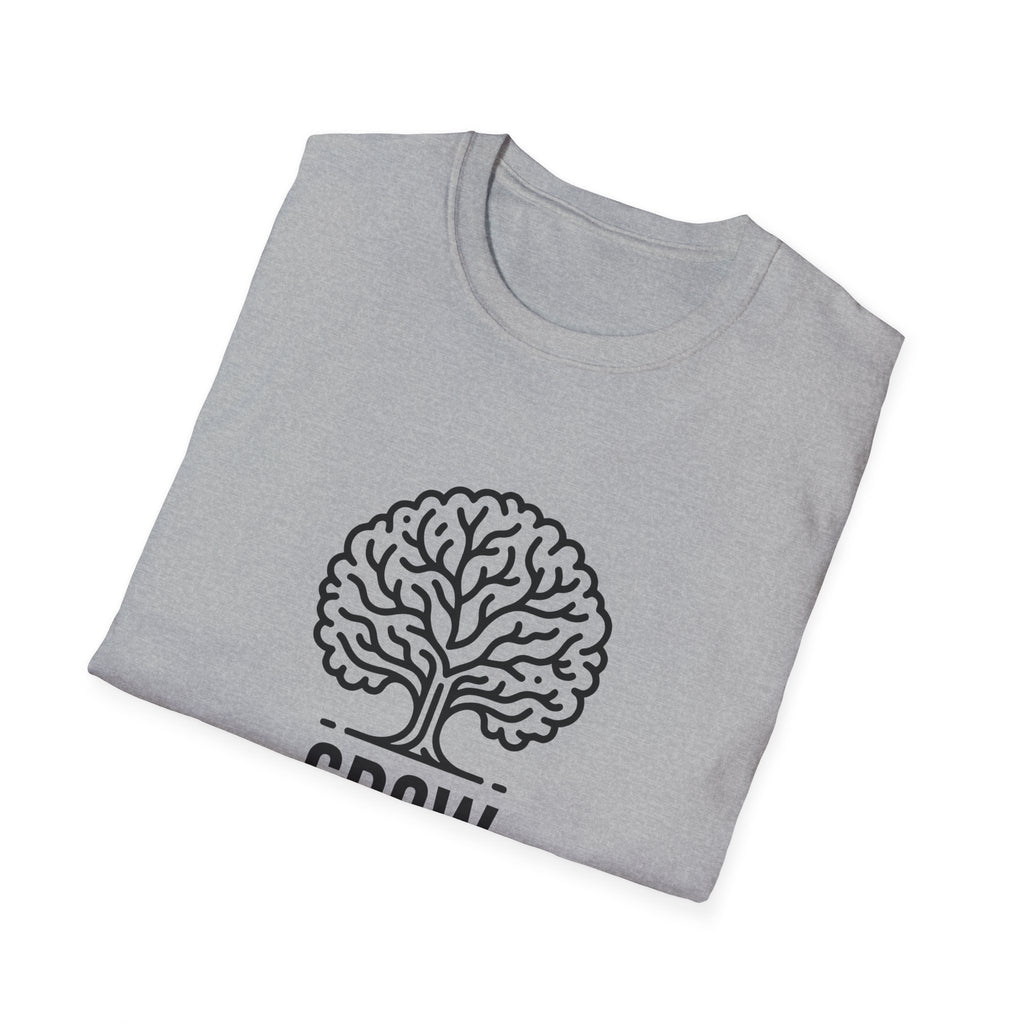 Grow Your Mind Inspirational Tree Design T-shirt