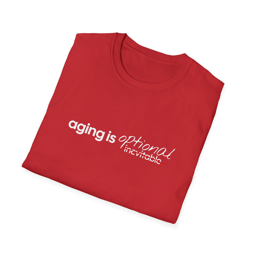 Aging Is Optional Inspirational T-Shirt Design