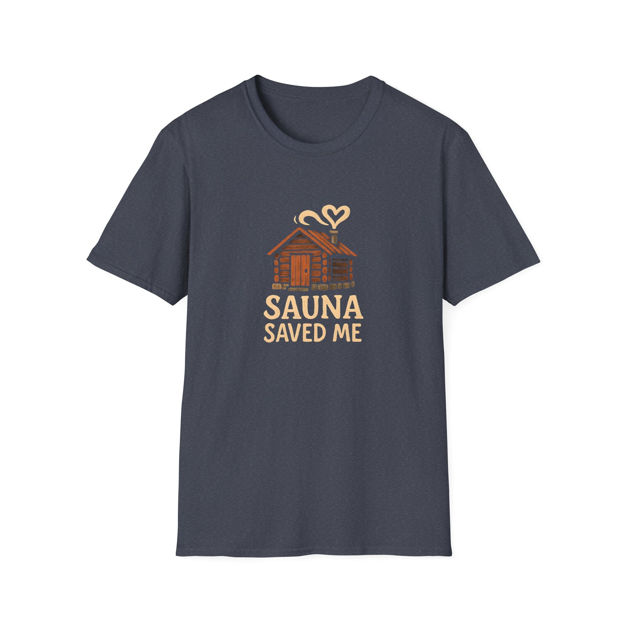 Sauna Saved Me – Rustic Cabin Wellness T-Shirt