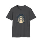 Starry Gaze Goddess – Mystical Celestial Woman T-Shirt