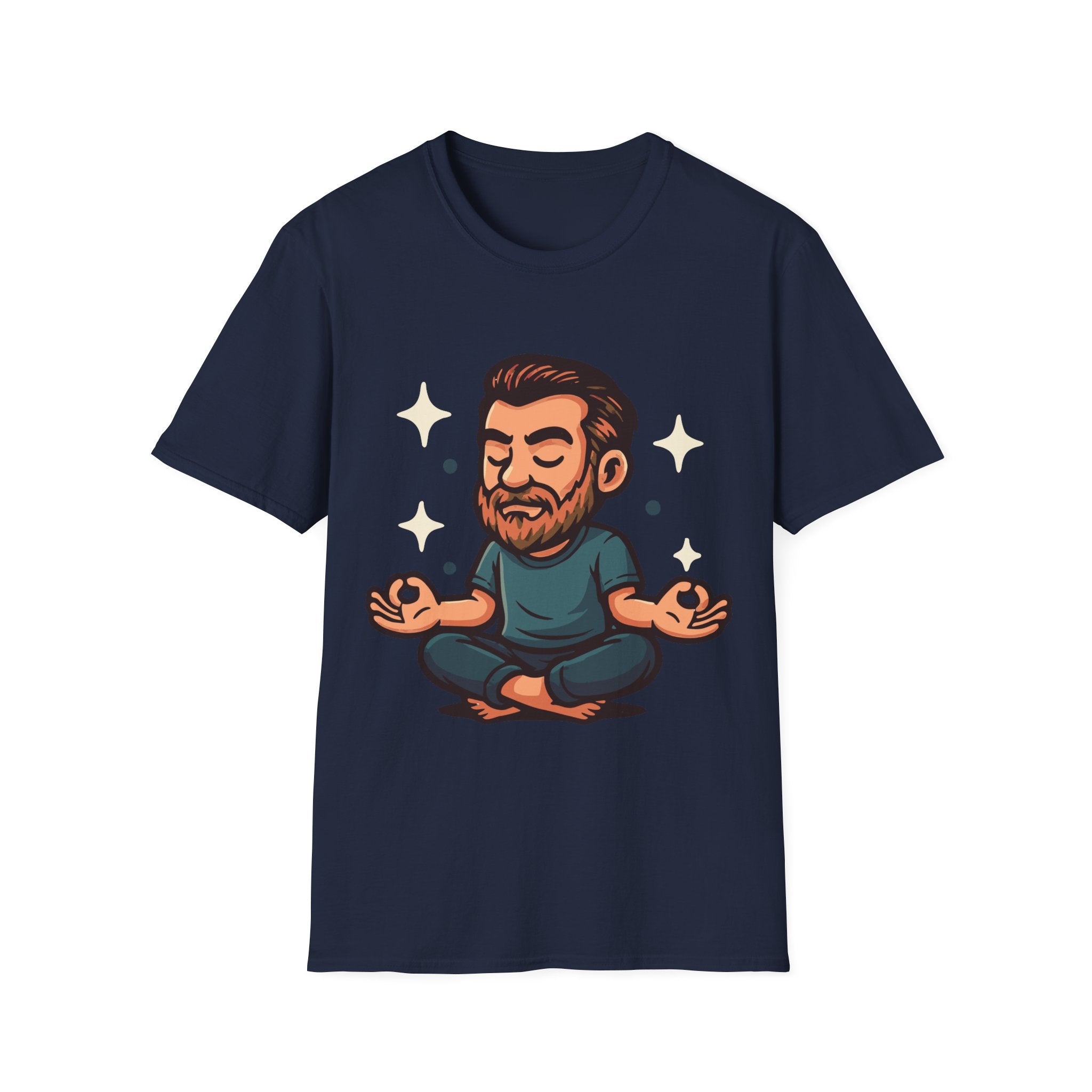 Meditating Man Graphic T-shirt for Mindfulness Enthusiasts