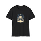 Starry Gaze Goddess – Mystical Celestial Woman T-Shirt