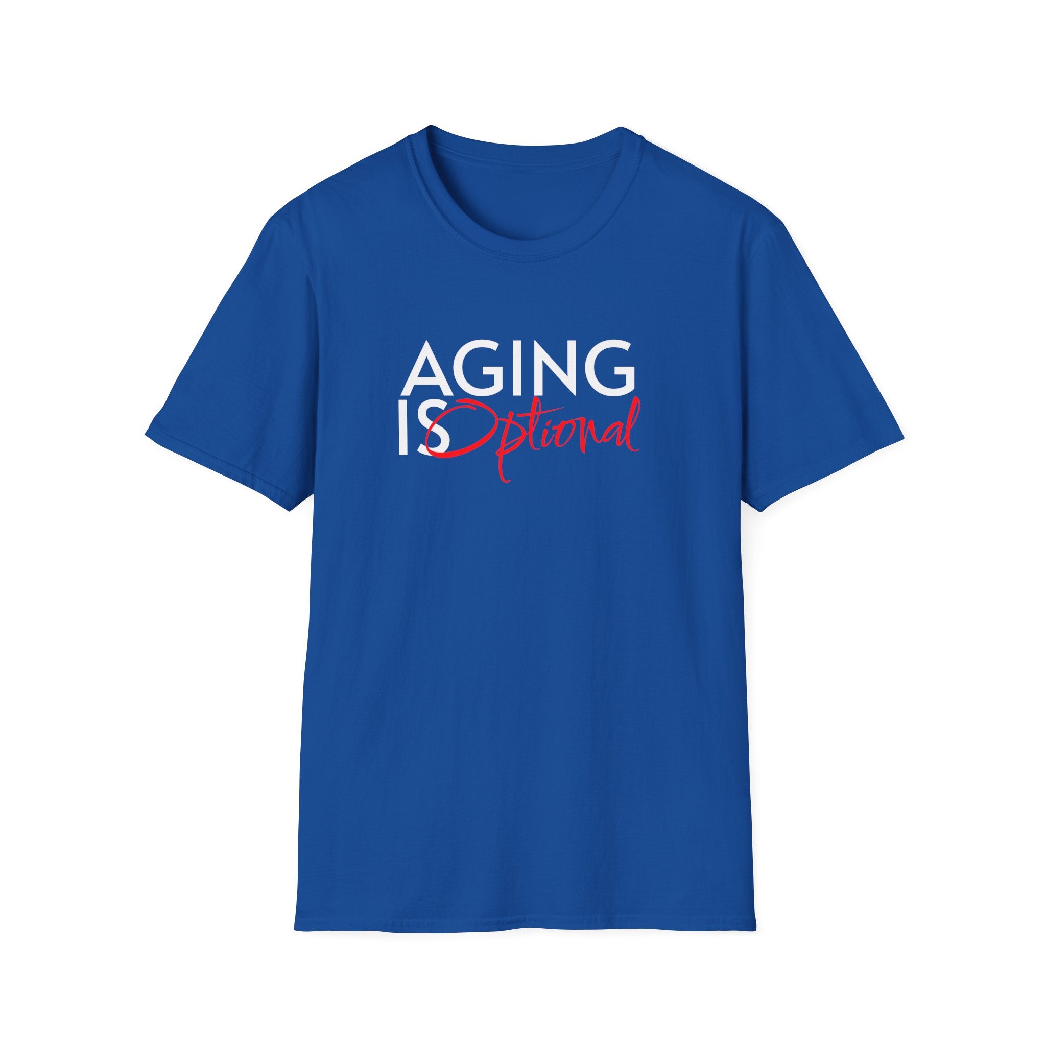 Aging is Optional Humor T-shirt with Bold Design