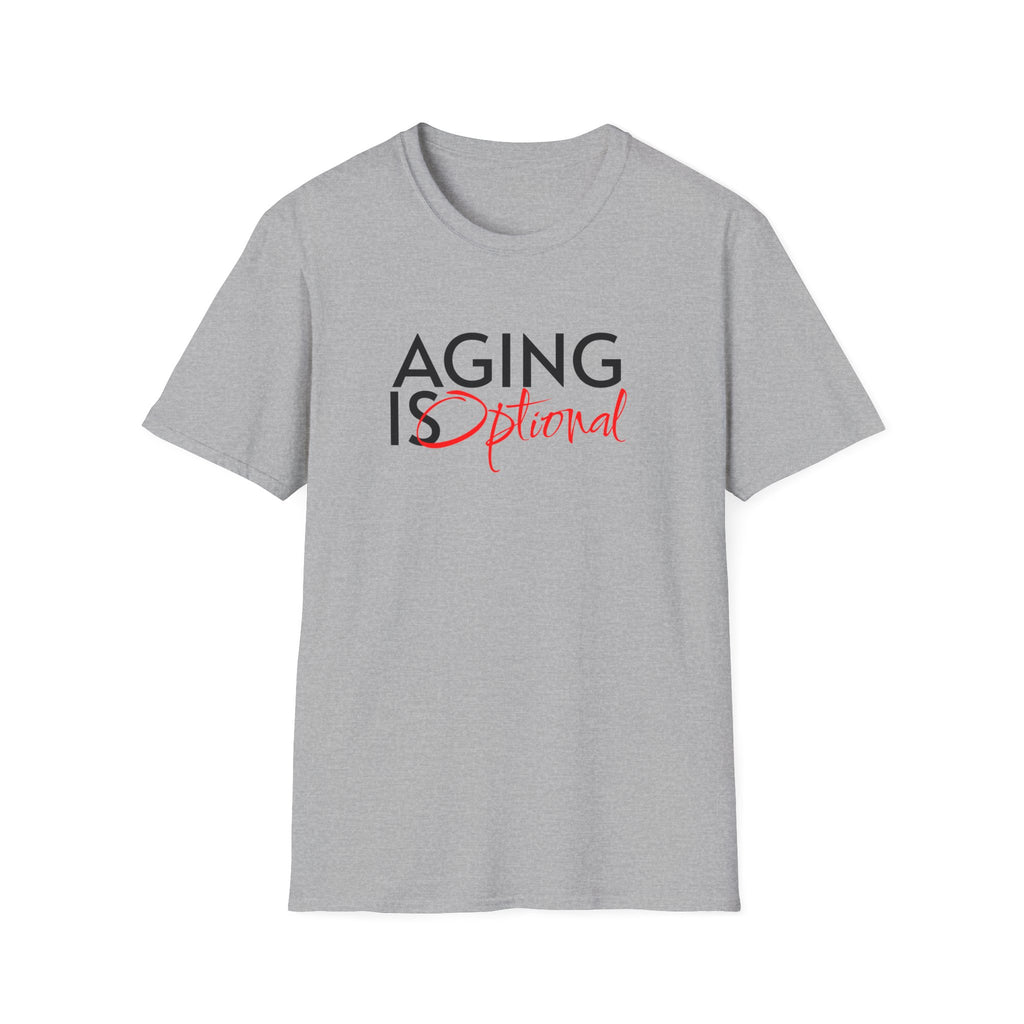 Aging is Optional Humor T-shirt with Bold Design