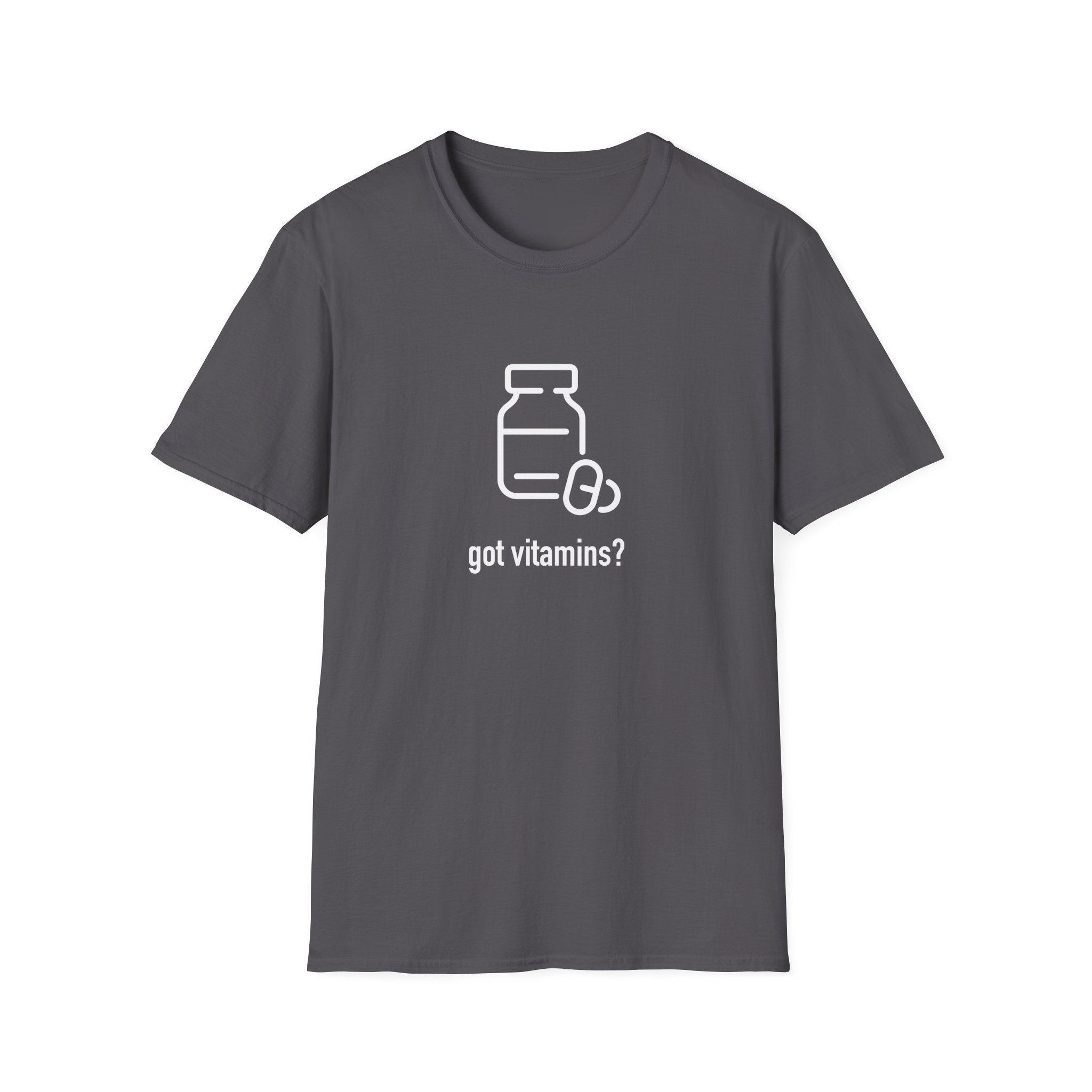 Got Vitamins? Fun Printed T-shirt with Supplement Design