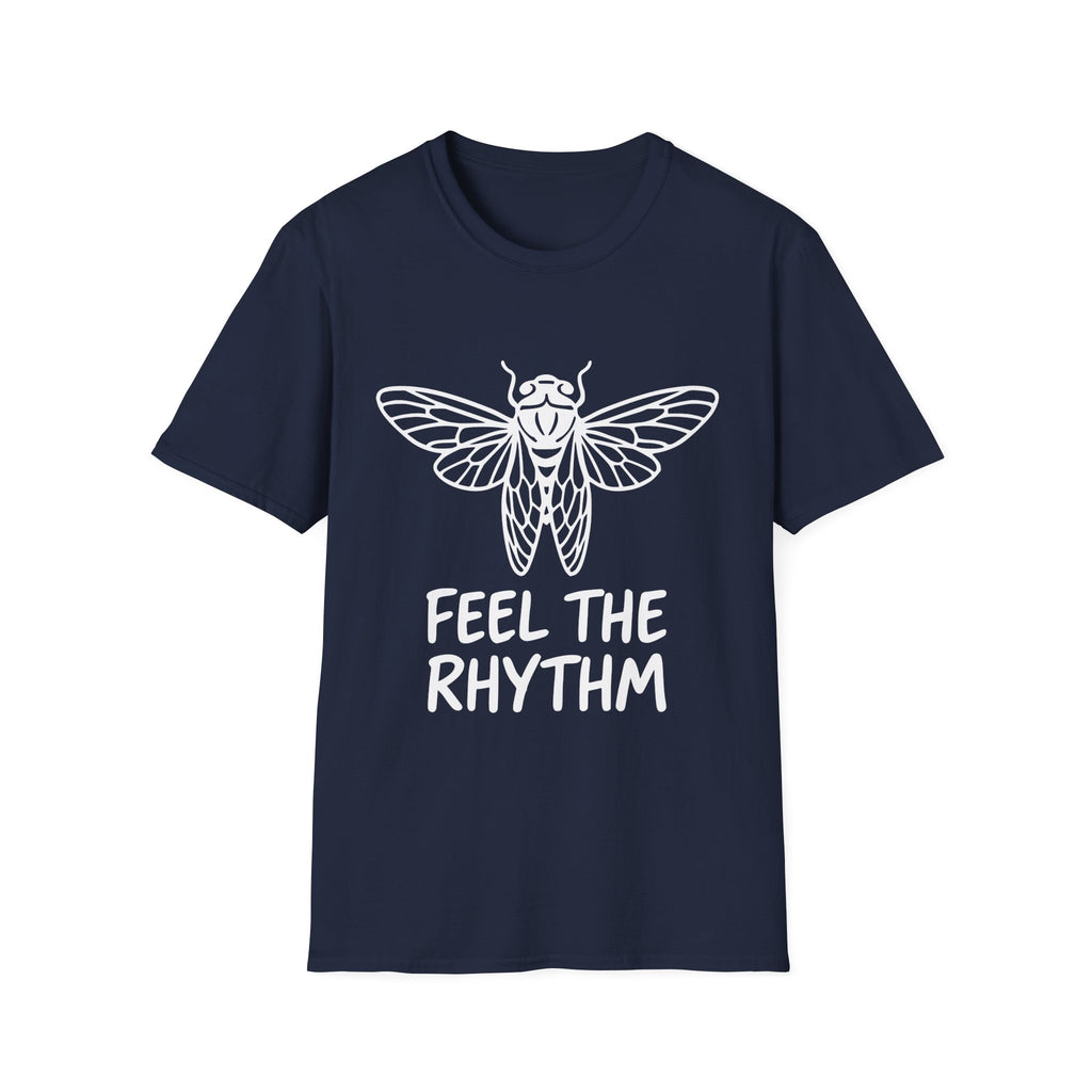 Feel the Rhythm T-shirt with Artistic Insect Design