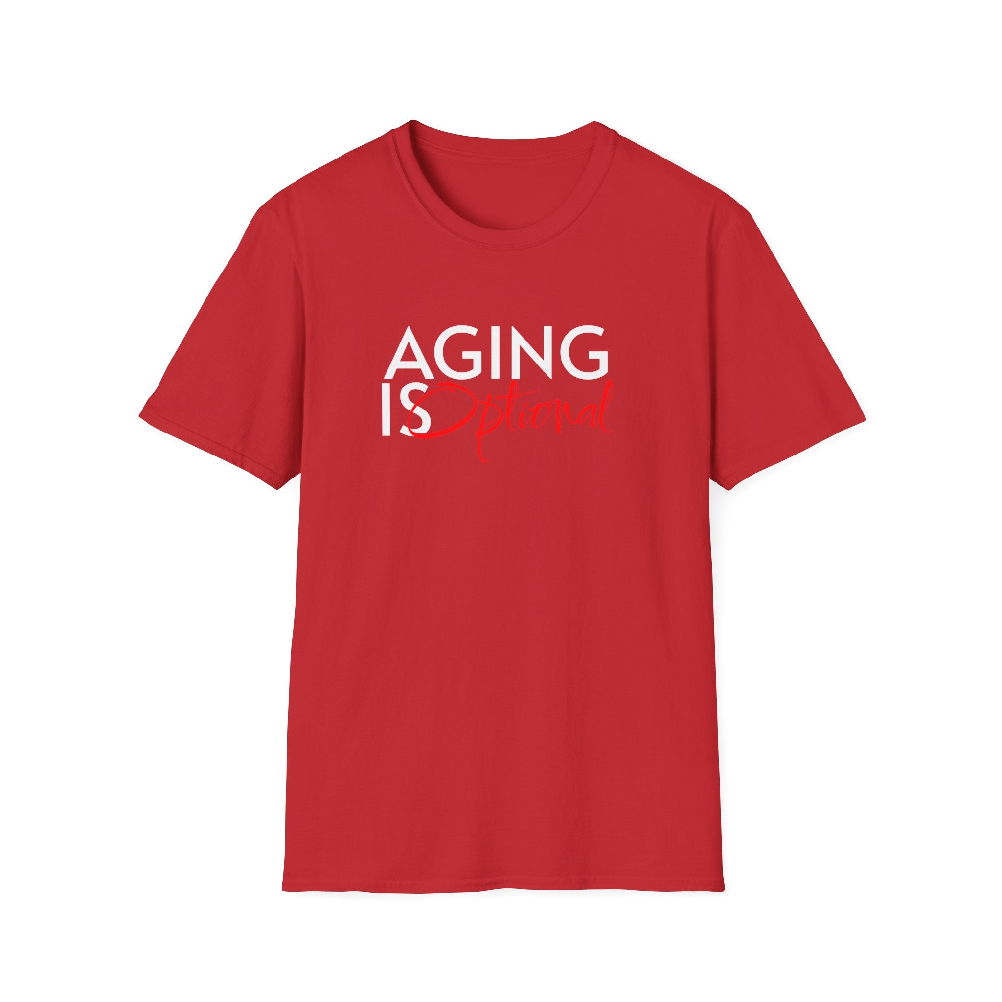 Aging is Optional Humor T-shirt with Bold Design
