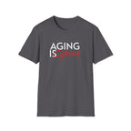 Aging is Optional Humor T-shirt with Bold Design