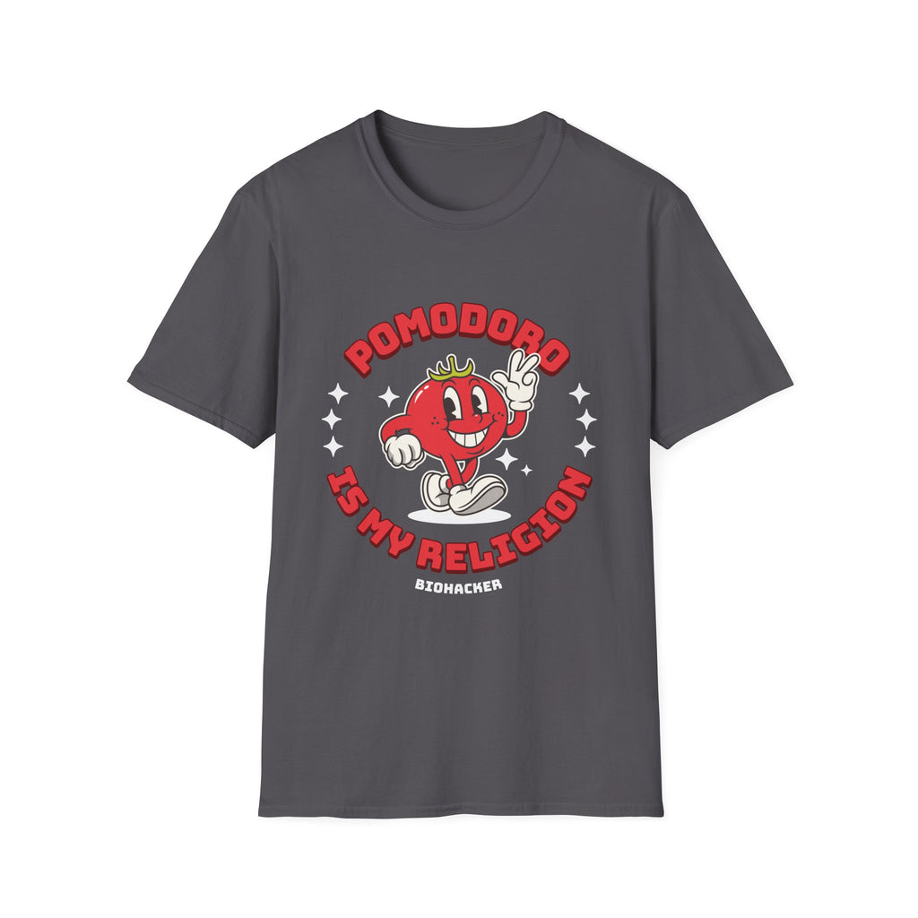 Pomodoro Is My Religion Graphic T-Shirt for Productivity Lovers