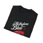 Methylene Blue Graphic T-Shirt with Bold Lip Design