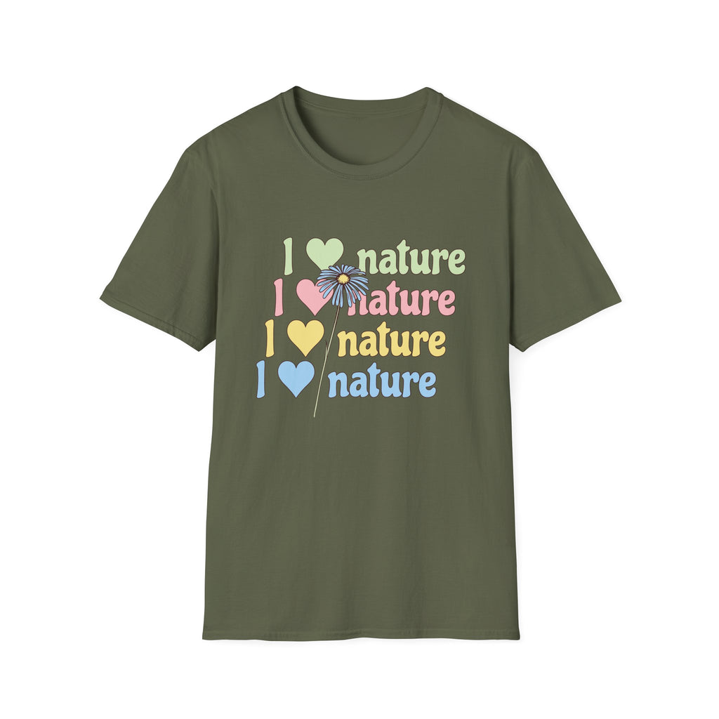 I Love Nature Graphic T-Shirt for Eco Enthusiasts