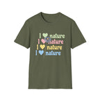 I Love Nature Graphic T-Shirt for Eco Enthusiasts