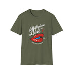 Methylene Blue Graphic T-Shirt with Bold Lip Design