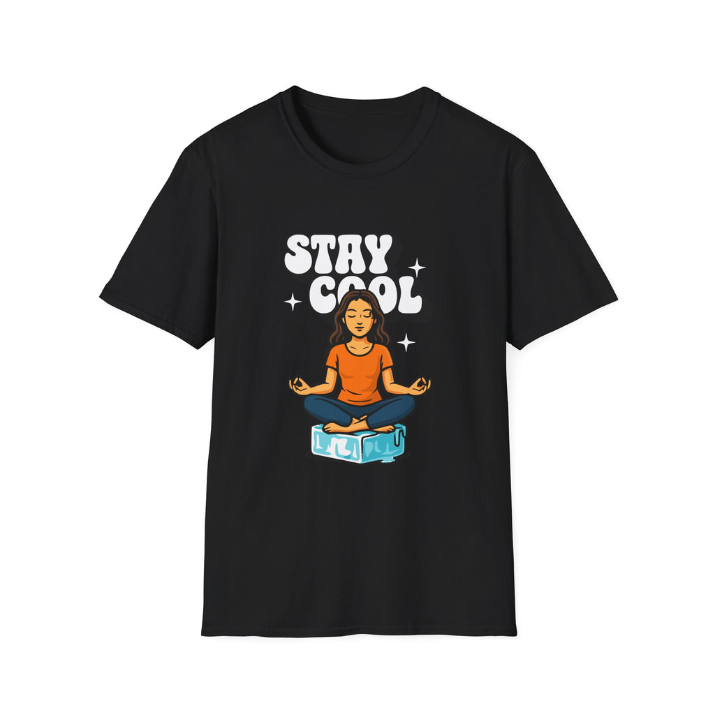 Stay Cool Woman T-shirt with Meditative Design