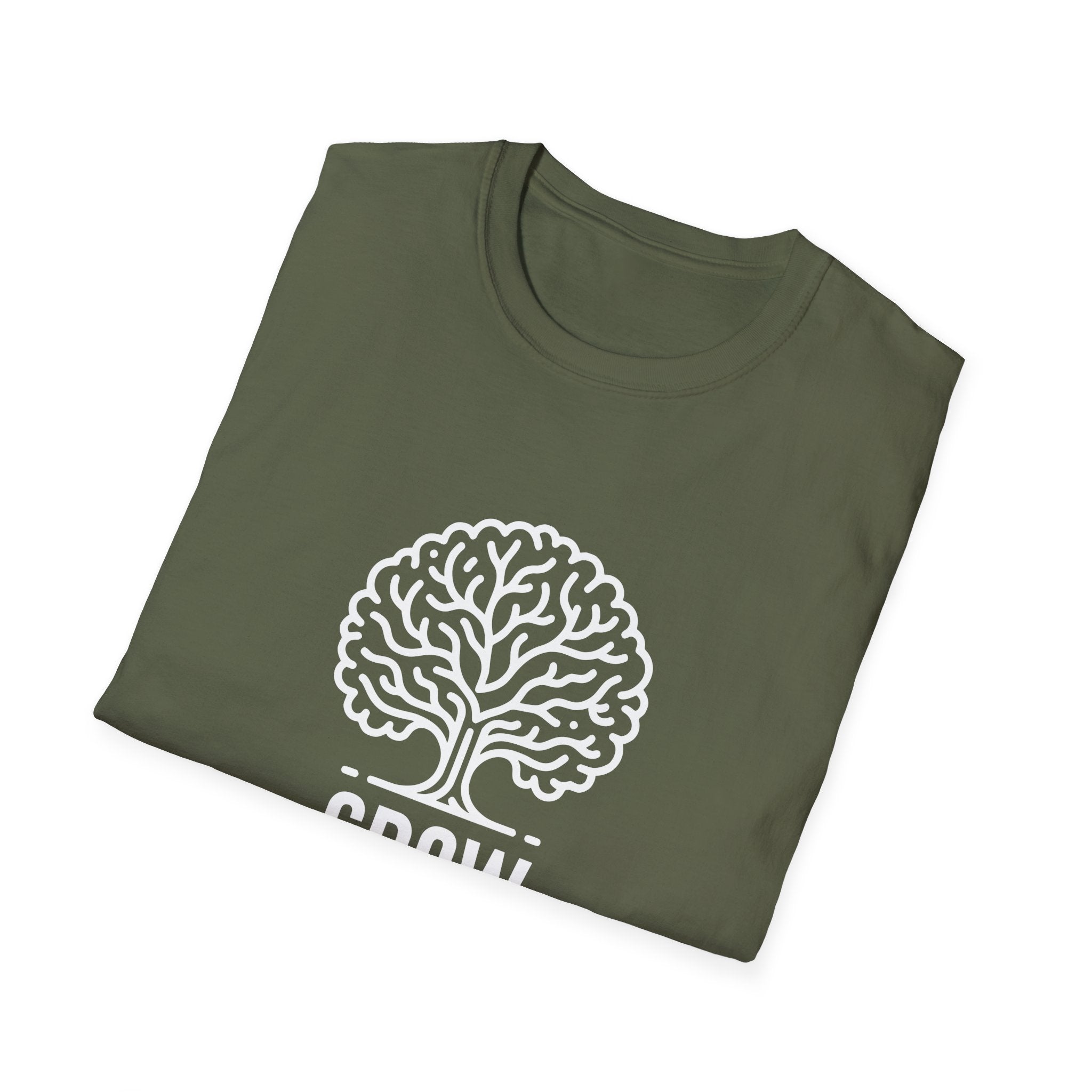 Grow Your Mind Inspirational Tree Design T-shirt