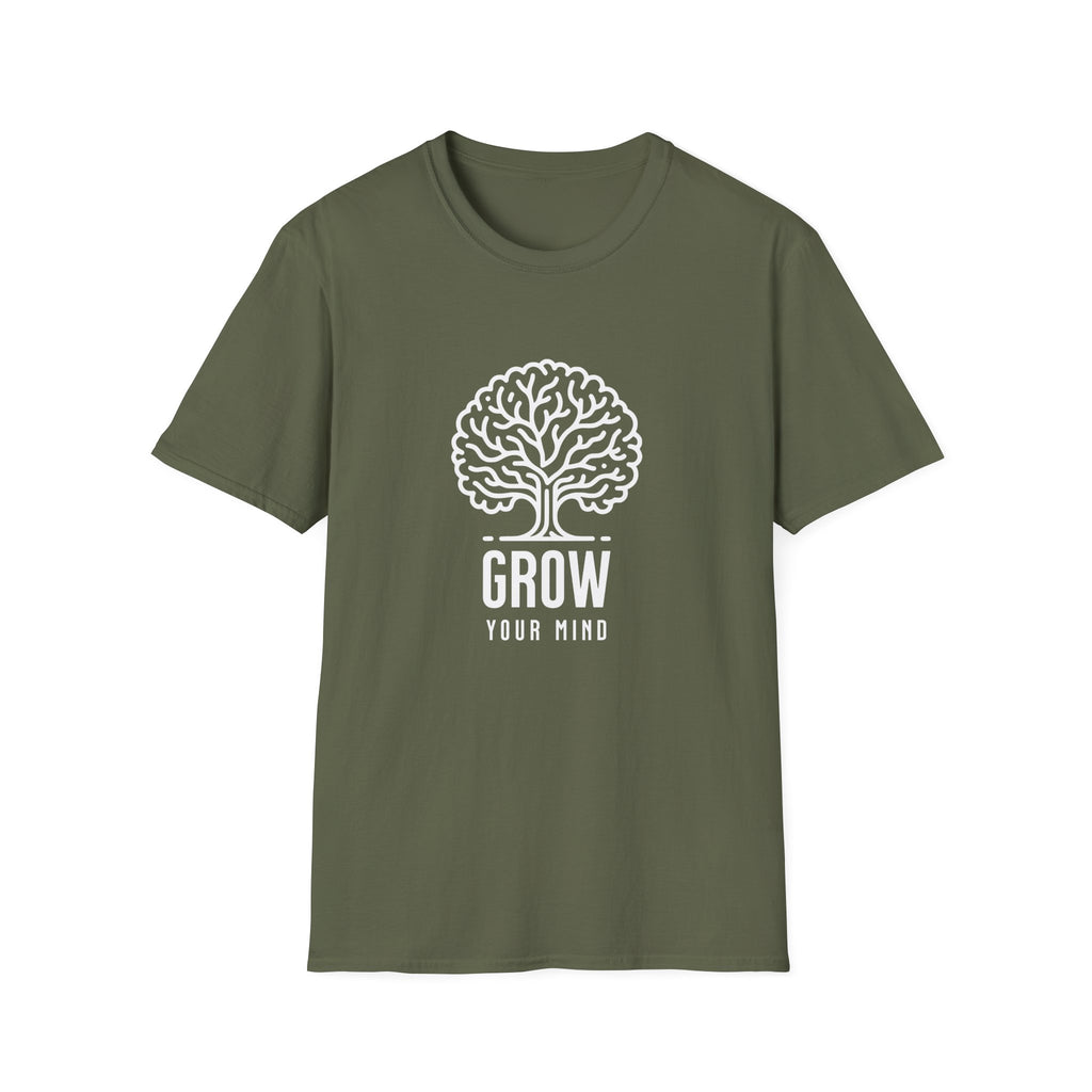 Grow Your Mind Inspirational Tree Design T-shirt