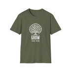 Grow Your Mind Inspirational Tree Design T-shirt