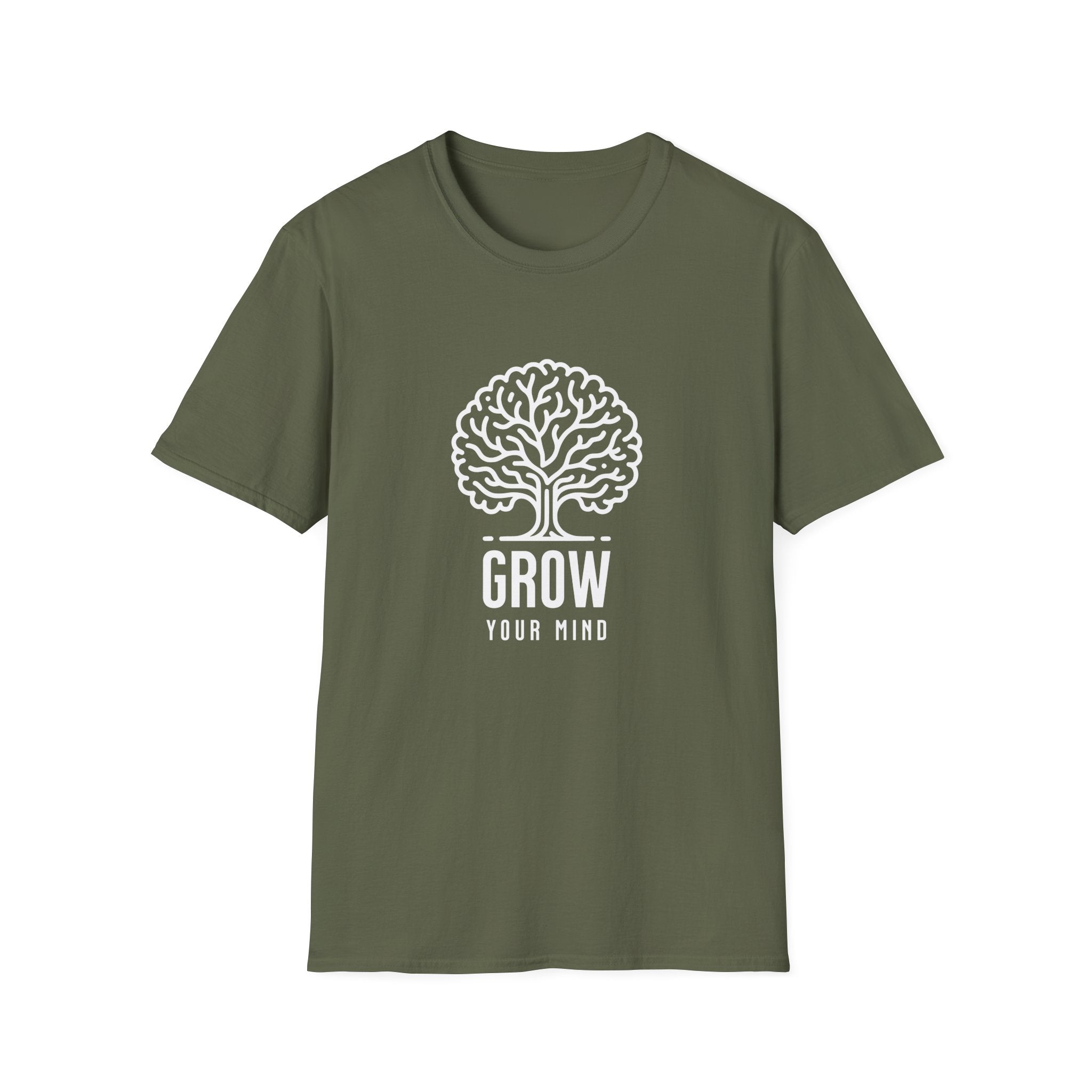 Grow Your Mind Inspirational Tree Design T-shirt