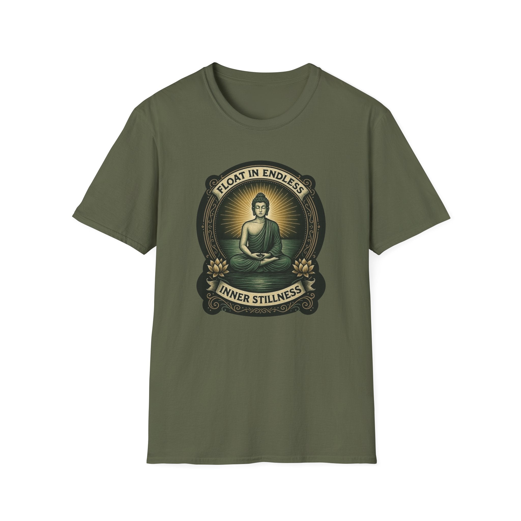 Float in Endless Inner Stillness – Buddha Meditation Graphic Tee