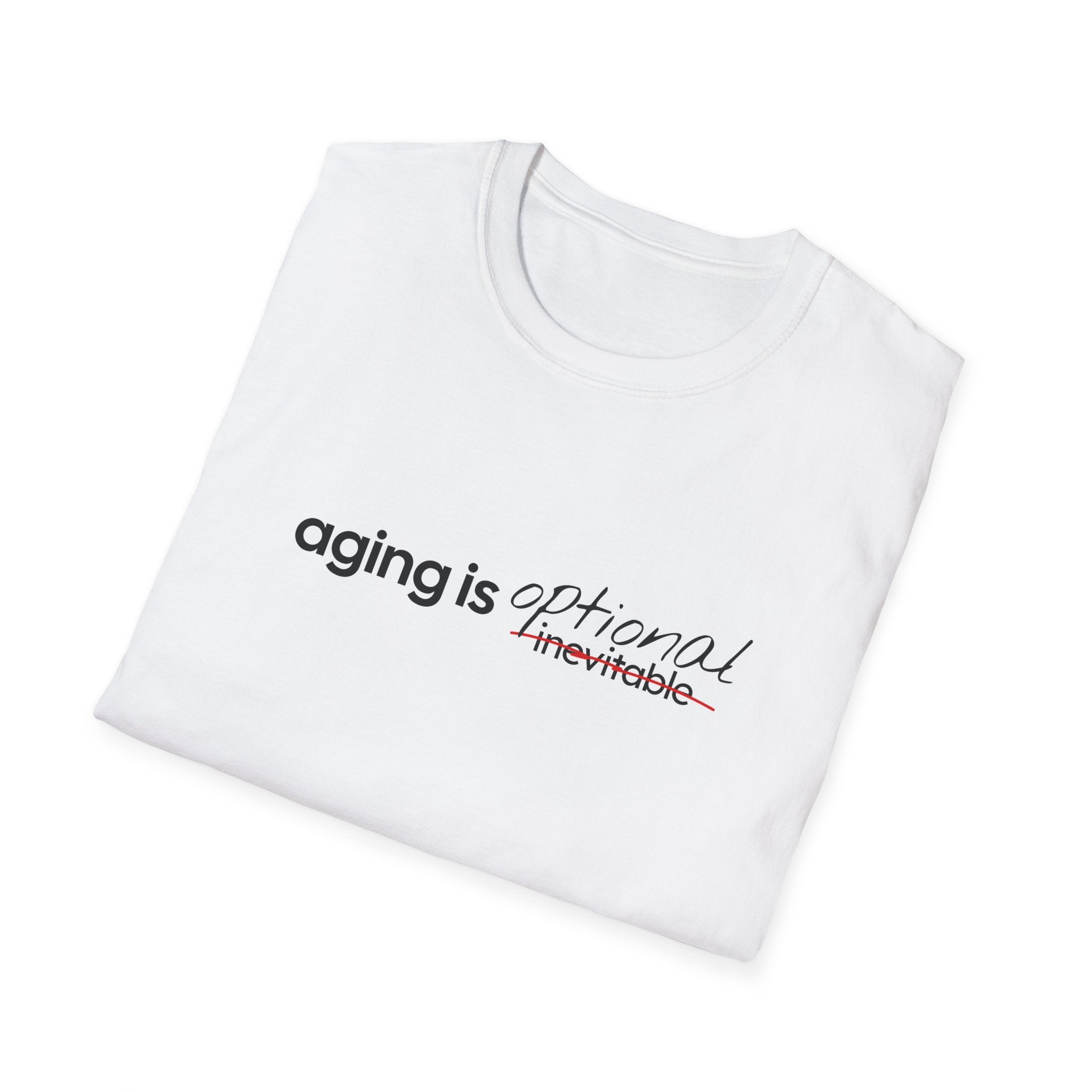 Aging Is Optional Inspirational T-Shirt Design