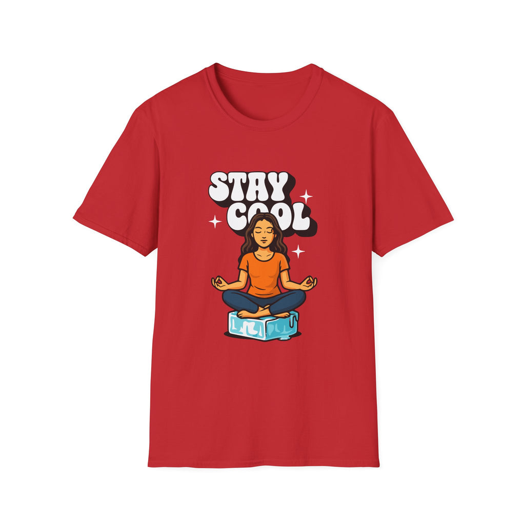 Stay Cool Woman T-shirt with Meditative Design