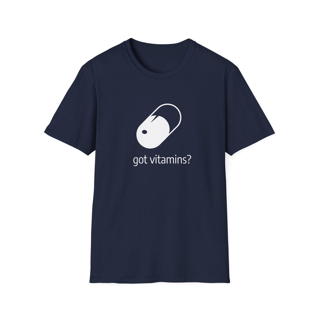 Got Vitamins? Graphic T-shirt with Pill Design