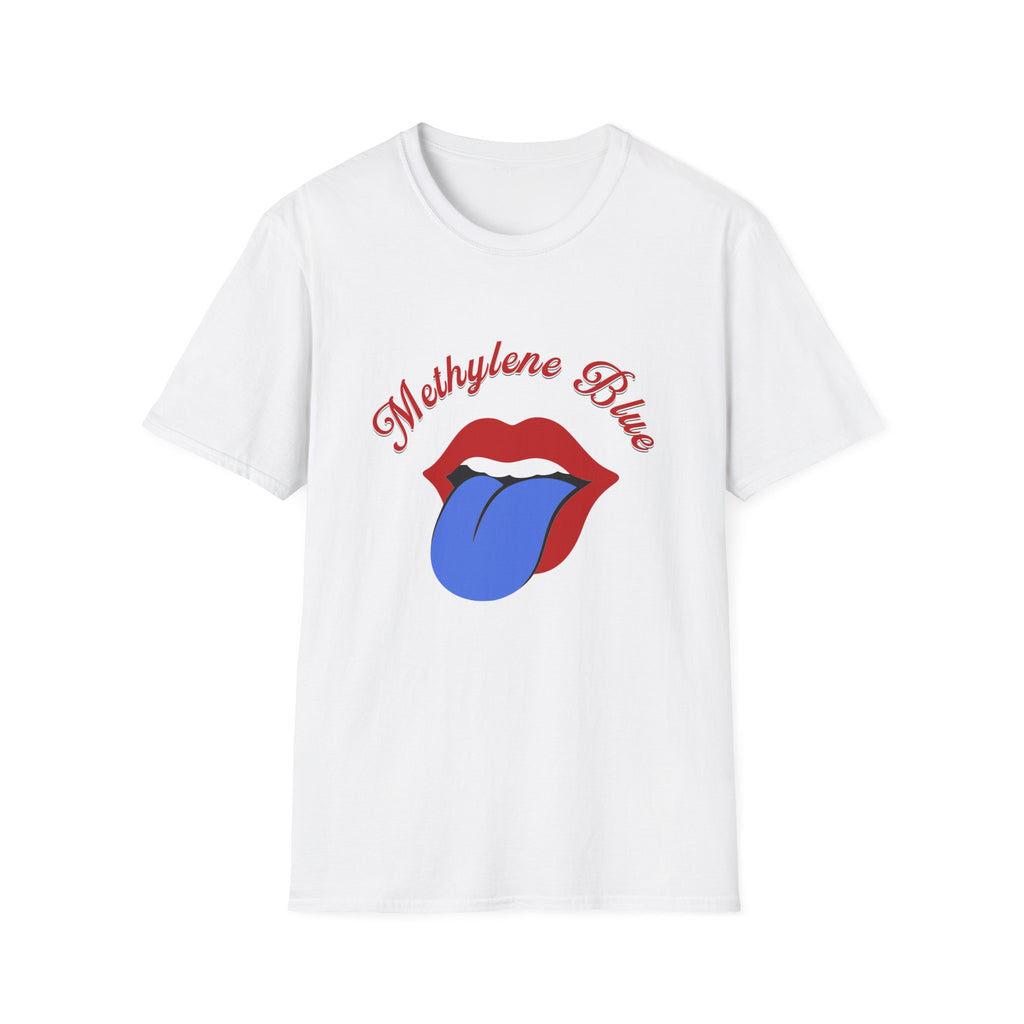 Methylene Blue Graphic T-Shirt with Bold Lip Design