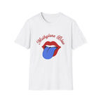 Methylene Blue Graphic T-Shirt with Bold Lip Design