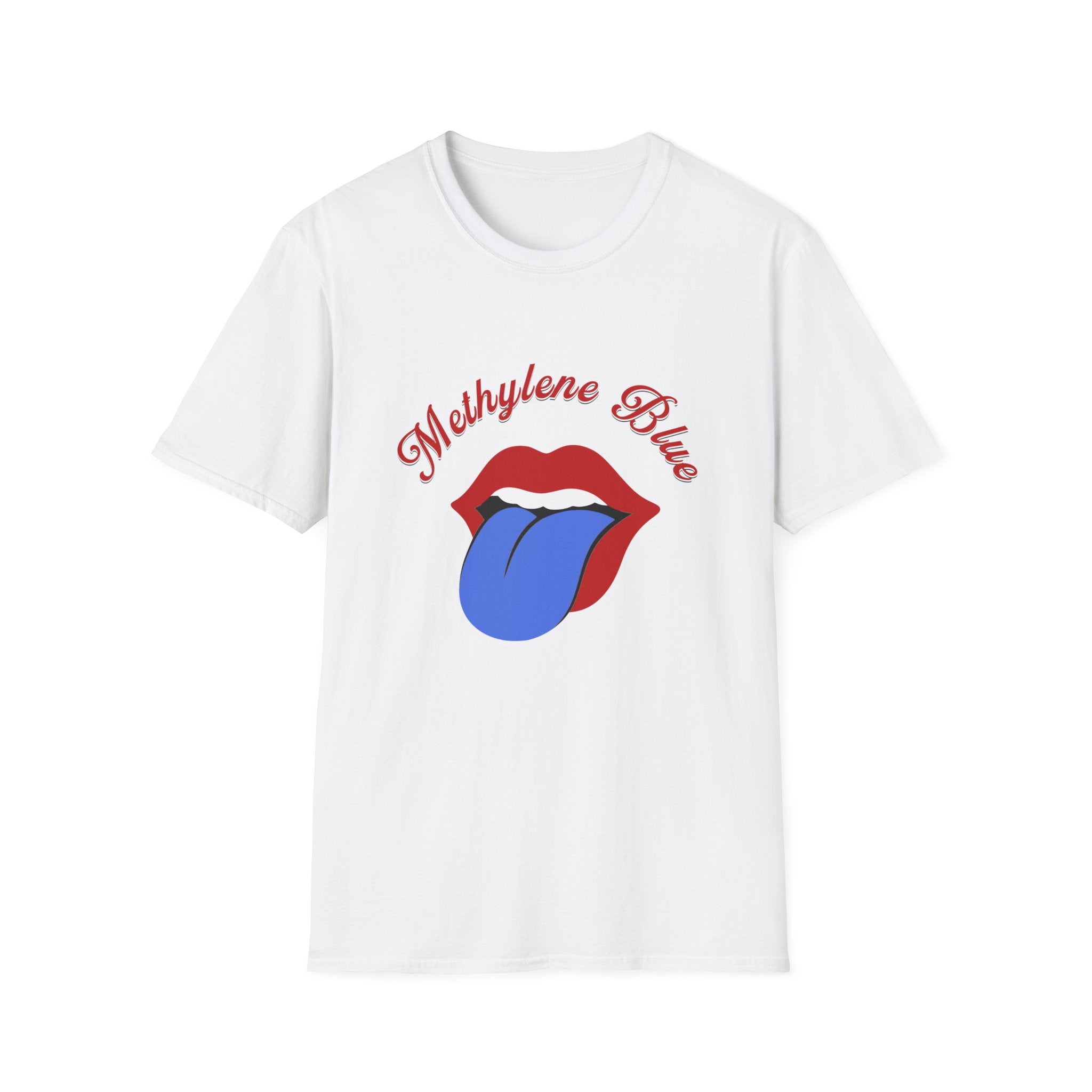 Methylene Blue Graphic T-Shirt with Bold Lip Design